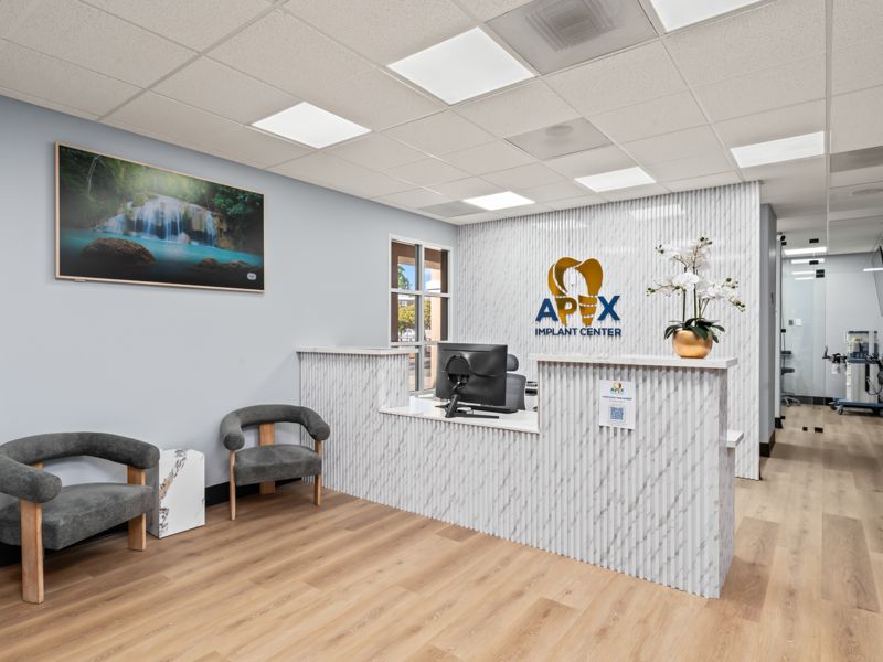 Apex Implant Centers reception desk in Elk Grove